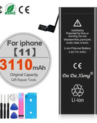 High Capacity Battery For iPhone 4 4S 5 5S 5C SE 2020 6 6S 7 8 SE2 Plus X XR XS 11 Pro Max Mobile Phone Pack New 0 Cycle Seal