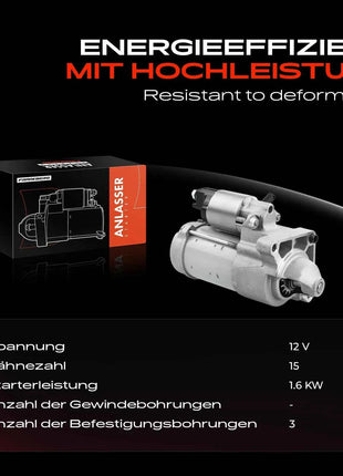 Motorino di Avviamento Frankberg 1x per BMW 2 Active Tourer, Gran Coupe X1, MINI Convertible, Clubman, Countryman 30486 12417645979 7645980