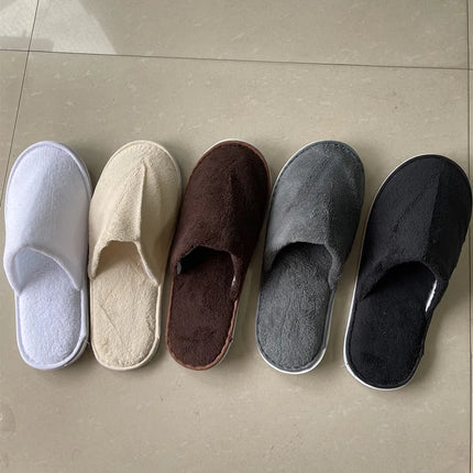 5 paia/lotto uomo donna usa e getta hotel pantofole per gli ospiti scivoli in cotone casa viaggio SPA pantofola ospitalità economici indoor slip-on