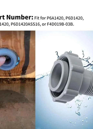 Connettore per raccordo di scarico per piscina per P6A1420 P6D1420 P6H1420 P6D1420ASS16