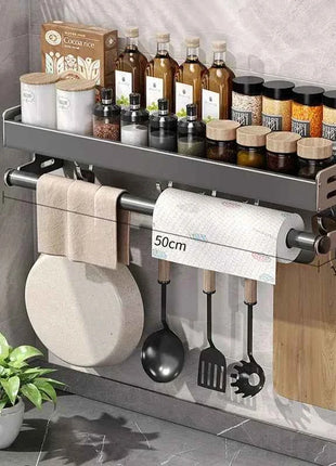 Portaspezie da Parete con Dispenser Olio e Aceto - Organizer Cucina