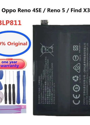 4300mAh BLP811 Original Battery For Oppo Find X3 Lite CPH2145 / Reno4 SE PEAT00 PEAM00 / Reno 5 Reno5 5G PEGM00 PEGT00 Bateria