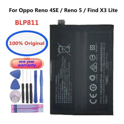 4300mAh BLP811 Original Battery For Oppo Find X3 Lite CPH2145 / Reno4 SE PEAT00 PEAM00 / Reno 5 Reno5 5G PEGM00 PEGT00 Bateria