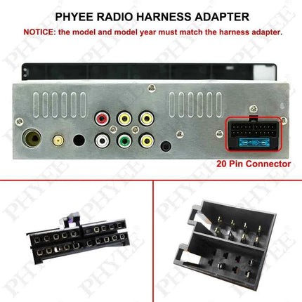 Adattatore per cablaggio da 10 pezzi a 20 Pin a ISO connettore a spina a 20 Pin cavo universale per autoradio Aftermarket