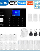 FUERS WIFI GSM Alarm System Wireless Home Burglar Security Alarm System Tuya APP Control Siren Motion Detector PIR Smoke Sensor