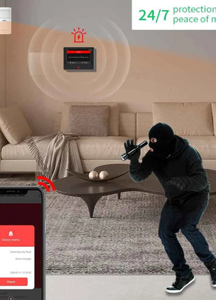 Staniot 7inch Lora Protection Kit WiFi 4G Tuya Smart Home Alarm System with 5000mAh Battery 500M Distance Works with Alexa