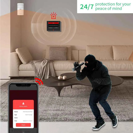 Staniot 7inch Lora Protection Kit WiFi 4G Tuya Smart Home Alarm System with 5000mAh Battery 500M Distance Works with Alexa