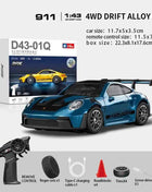 Professional 1:43 RC Drift Car with ESP Gyroscope Full Proportional Control 4WD Metal Body 2 Sets Tires for Realistic Drifting