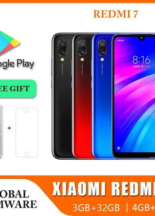 Xiaomi Redmi 7 Global Rom 3+32Gb /4+64Gb Smartphone 6.26 Inch HD Screen 4000 mAh Battery Unlocked Dual Sim Xiao Mi Mobile Phones