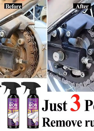 Ultimo detergente antiruggine per auto, cura delle ruote, rimozione rapida della ruggine, spray antiruggine per tubi di scarico auto, pulisce le macchie di polvere metallica