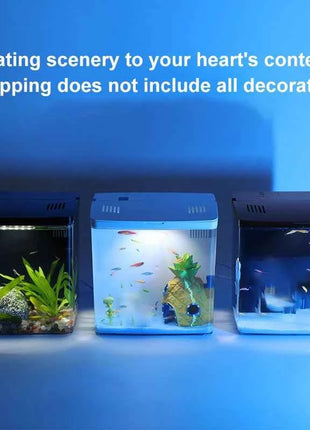 Fish tank living room small mini Douyu tank household tabletop ecological tank self circulating back filter goldfish tank