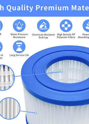 1 Pezzo Elemento Filtrante per Pompa Filtro Piscina per Bestway II VI Lay-Z-Spa Accessori per Sport Acquatici da Giardino