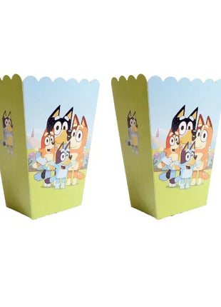 Set Decorativo per Feste a Tema Bluey e Bingo, con Stendibanner, Decorazioni per Torte, Bandierine, Palloncini, Piatti e Bicchieri
