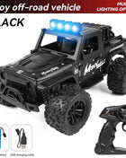 1:16 High Speed Off-Road Alloy RC Cars Police Truck Jeep with Music Sound and LED Lights 2.4G Remote Control Cars Outdoor Toy