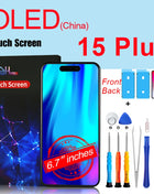 PINZHENG High Quality INCELL LCD OLED Screen for iPhone 14 Pro 15 Plus 13 Pro Max Display for iPhone Replacement with Tools