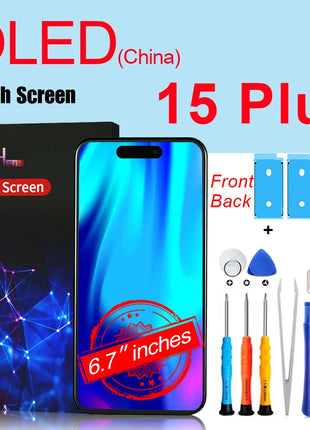 PINZHENG Schermo di alta qualità INCELL LCD OLED per iPhone 14 Pro 15 Plus 13 Pro Max Display per sostituzione iPhone con strumenti