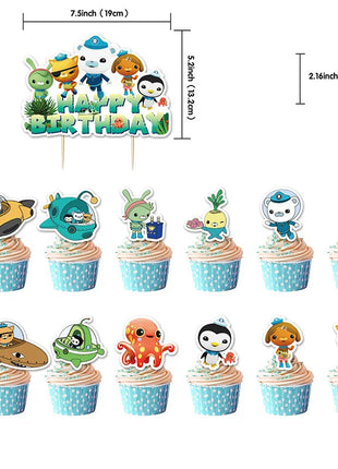 Decorazioni per Feste di Compleanno per Bambini Octonauts, Palloncini in Alluminio, Piatti di Carta, Sfondo con Capitano Oceanico, Pirata, Pinguino, Barnacles, Peso