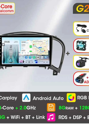 Srnubi Car Radio for Nissan Juke YF15 2010 - 2014 Carplay 4G Multimedia Video Player Navigation GPS WIFI Android Auto Autoradio