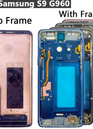 Display AMOLED per SAMSUNG Galaxy S9 G960 Display Touch Screen Digitizer Assembly G960F/DS OLED LCD con sostituzione del telaio