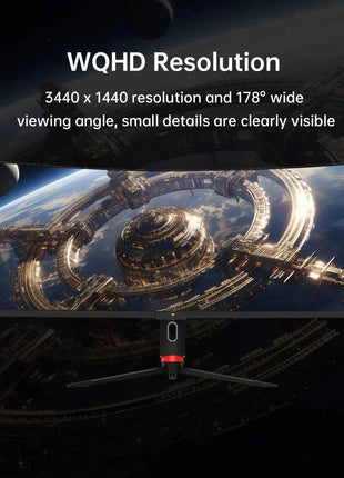 KTC 34 Inch Ultrawide Monitor, 165Hz WQHD 3440X1440 Curved Gaming Monitor, 1500R PC Monitor, HDR, FreeSync & G-Sync HDMI H34S18S
