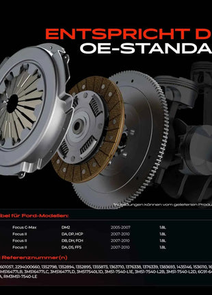 Kit Frizione Frankberg 1x per Ford Focus 2 DA DP HCP DB DH FCH DS FFS C-Max DM2 1.8 TDCi 1355873 3M516477LD 1536110 1352895