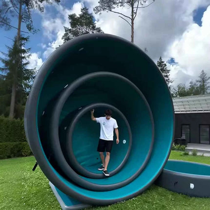 Piscina Gonfiabile Portatile Grande per Famiglie, Piscina Fuori Terra DWF per Esterni, Piscina Gonfiabile Rinforzata per Bambini e Adulti