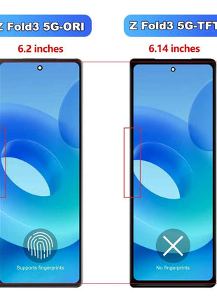 Schermo Per Samsung Z Fold 3 F926B F926B/DS Display LCD Touch Screen Digitale Assemblea Samsung Z Fold 3 Display Parti di Ricambio