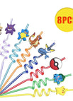 8pcs PVC straws / 12 pollici