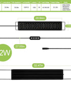 75-90CM Fish Tank Dimmable Iighting LED light Aquarium Plant Growth Iight With Timer And Power-off Memory Function 100-240V IP65