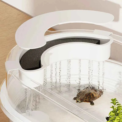 Reptile Terrariums Turtle Breeding Tank Desktop Plastic Ecological Display Box Household Turtle Incubator Breeding Habitats