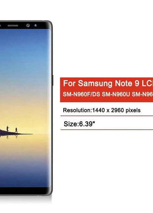 100% Test For Samsung Note9 LCD Display Touch Screen Digitizer Assembly For Samsung Note 9 N960F N960U N9600 LCD Frame