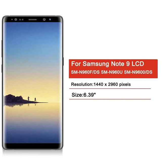 100% Test For Samsung Note9 LCD Display Touch Screen Digitizer Assembly For Samsung Note 9 N960F N960U N9600 LCD Frame