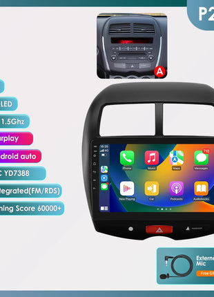 Hizpo 10.1" Car Radio Intelligent Systems For Mitsubishi ASX 1 2010 - 2018 Multimedia CarPlay Android Auto GPS No 2 din 2din DVD