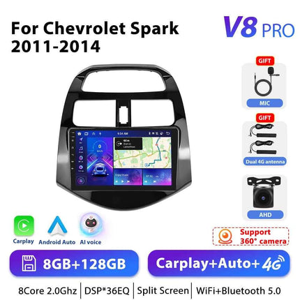 Podofo 4G CarPlay Android Radio For Chevrolet Spark 2011-2014 Car Intelligent System 2din GPS Stereo Head Unit Multimedia Player