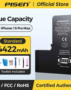 PISEN Phone Battery For iPhone 11 12 13 14 15 Mini Pro Max Plus SE2 SE3 Matches Original Capacity 0 Cycles Battery Replacement