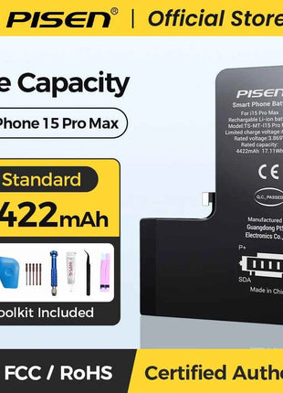 PISEN Phone Battery For iPhone 11 12 13 14 15 Mini Pro Max Plus SE2 SE3 Matches Original Capacity 0 Cycles Battery Replacement