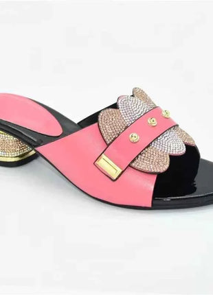 Nuovo senza borsa Décolleté Tacchi super bassi Donne italiane Matrimonio per tacchi da festa Scarpe eleganti Pantofole Pantofole da donna estive 2025
