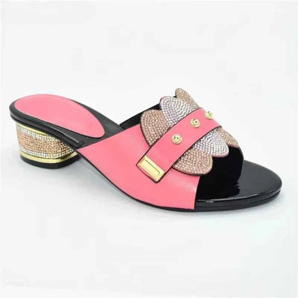 Nuovo senza borsa Décolleté Tacchi super bassi Donne italiane Matrimonio per tacchi da festa Scarpe eleganti Pantofole Pantofole da donna estive 2025
