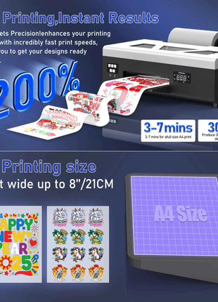 A4 DTF Printer For Epson L805 Impressora A4 Direct to Film Printing Machine A4 DTF Printer For T-Shirt Hoodies Shoes A4 DTF