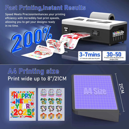 A4 DTF Printer For Epson L805 Impressora A4 Direct to Film Printing Machine A4 DTF Printer For T-Shirt Hoodies Shoes A4 DTF