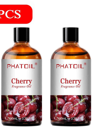 PHATOIL 100ml Aromatherapy Fragrance Oil Coconut & Vanilla Strawberry Cherry Lemon 1/2/3pcs Aroma Oil For Diffuser Candle Making