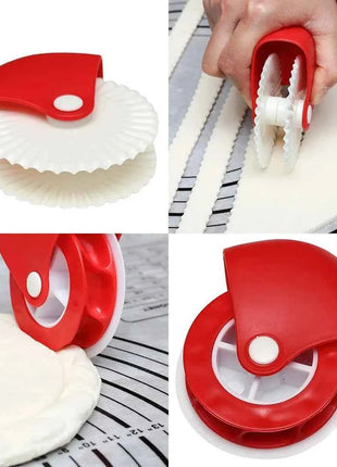 Pizza Cutter Roller Knife Plastic Manual Twist Wheel Baking Tool Kitchen Pasta Cutting Wheel Roller Home Pasta Cutter