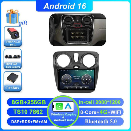Android 16 Car For Renault Dokker Lodgy Dacia 2012 - 2020 Auto Radio Multimedia Player Android Auto Carplay Navigation GPS Wifi