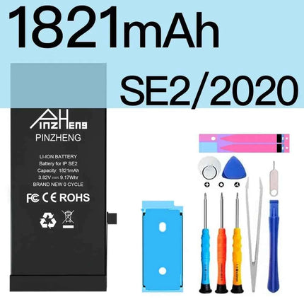 PINZHENG Real High Capacity Battery For iPhone 8 Plus SE 5S 6 6S 7 X Xr Xs Max Phone Replacement Batteries Warranty One Year
