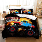 M-Monster Jam Bedding Set Single/Twin/Full/Queen/King Size Monster Jam F-F1 Bed Set Aldult Kid Bedroom Duvetcover Sets 3D Anime