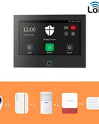 Staniot 7inch Lora Protection Kit WiFi 4G Tuya Smart Home Alarm System with 5000mAh Battery 500M Distance Works with Alexa
