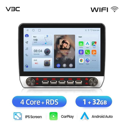 Junsun 10.1" WirelessCarplay AndroidAuto Car Radio for Fiat Ducato Jumper2 2011-2022 radio with button Bluetooth GPS Navi 4G DSP