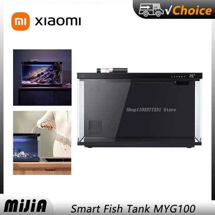 Xiaomi Smart Fish Tank 20L Work With Mijia APP Mobile controlled remote feeding Smart Lighting System Light Aquarium