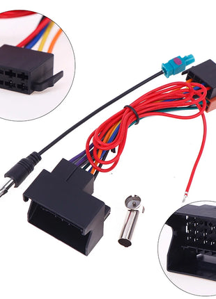 1 Set Car Stereo FM Audio ISO Wiring Harness Antenna Radio Adapter Cable for 207 307 407 C3 C4 DIY Car Accessories
