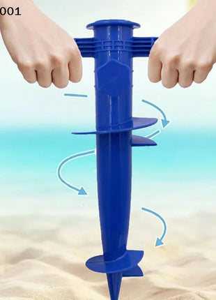 Base per ombrellone regolabile in plastica Sun Beach Patio Sabbia Supporto per ancoraggio a terra Spike Auger Supporto per accessori da giardino Strumento di fissaggio